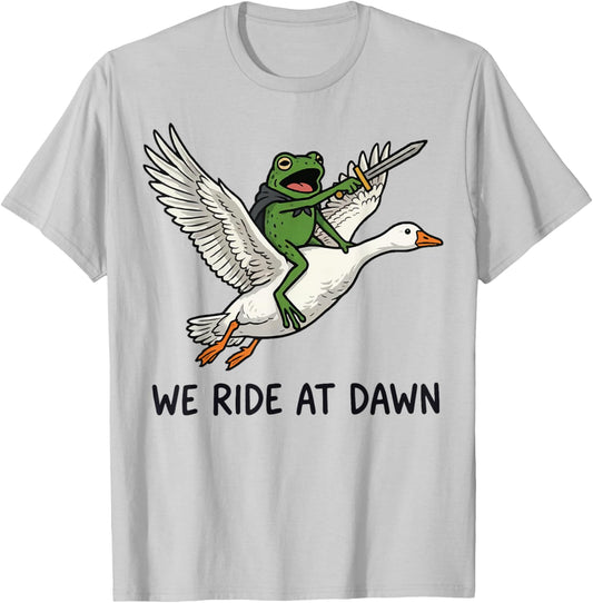 We Ride at Dawn Frog T-Shirt - T-Shirt | Ash