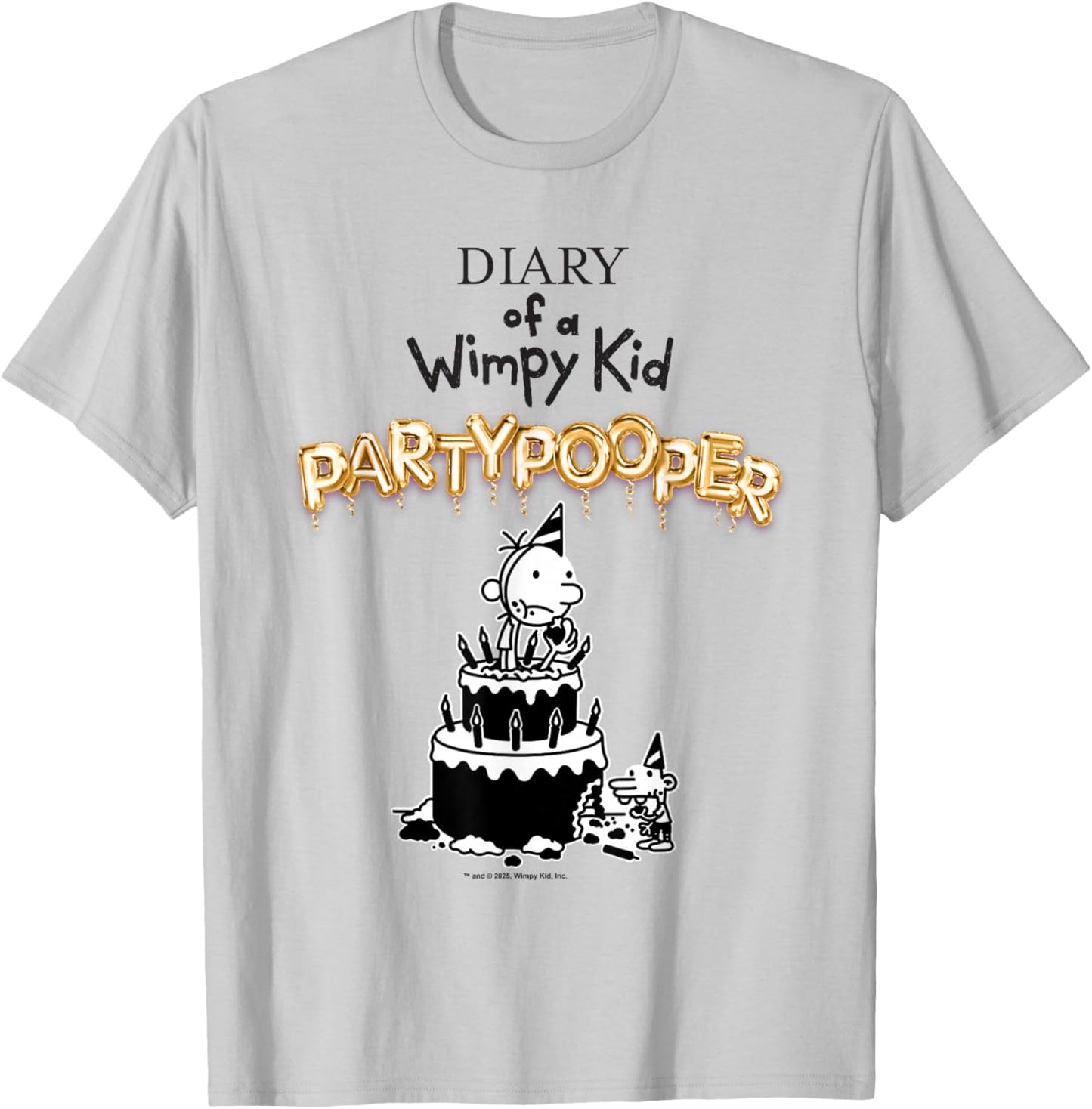 Diary of a Wimpy Kid Party Pooper Cover T-Shirt - T-Shirt | Ash