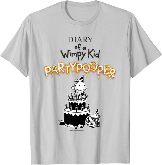 Diary of a Wimpy Kid Party Pooper Cover T-Shirt - T-Shirt | Ash