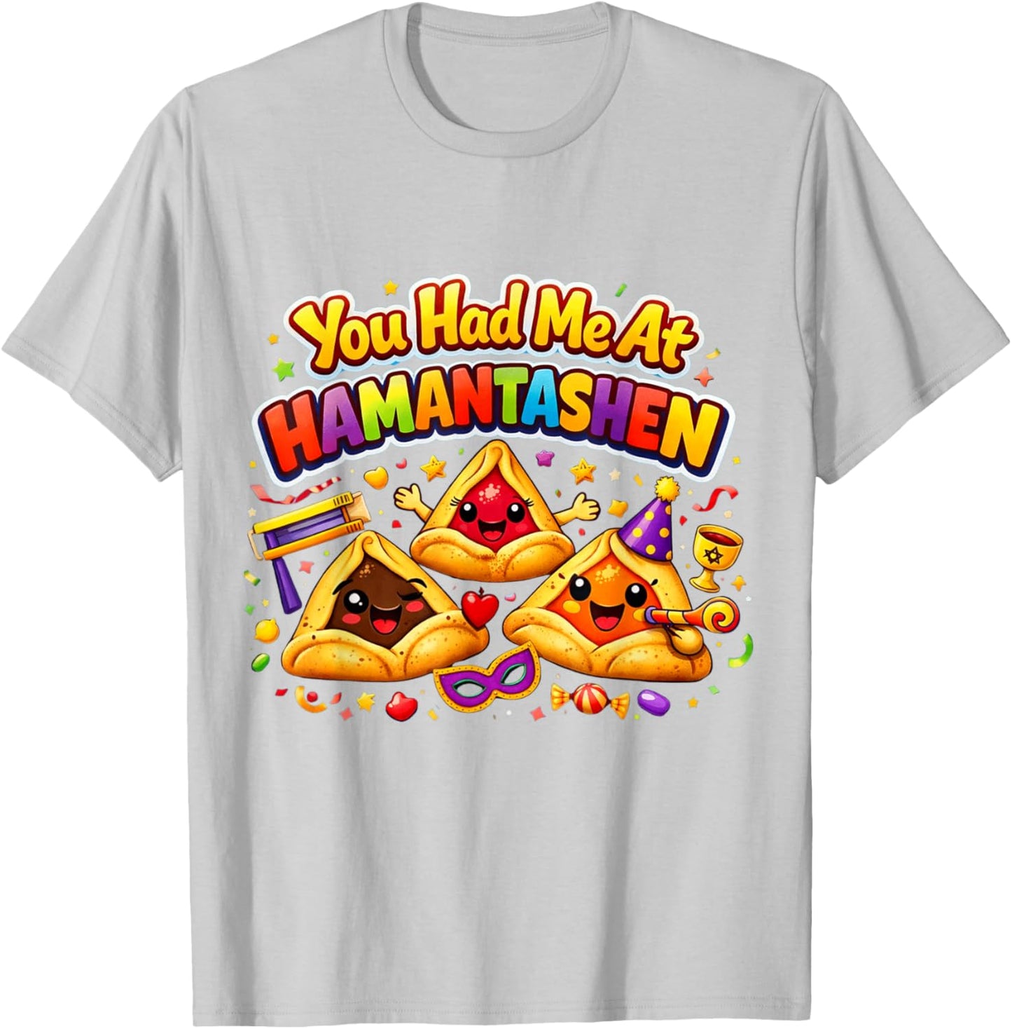 Happy Purim You Had Me at Hamantashen Queen Esther Costume T-Shirt - T-Shirt | Ash