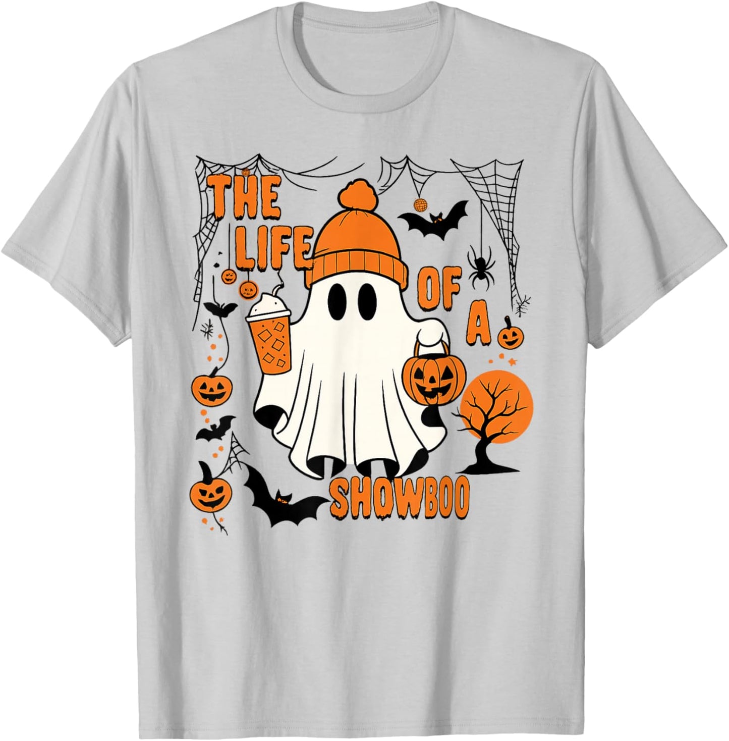 The Life of a showboo Halloween Costume Bow Boo Girls T-Shirt - T-Shirt | Ash