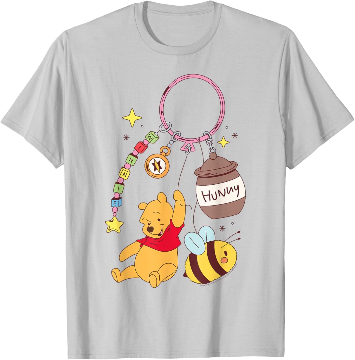 Disney Winnie The Pooh Fashion Bag Charm T-Shirt - T-Shirt | Ash