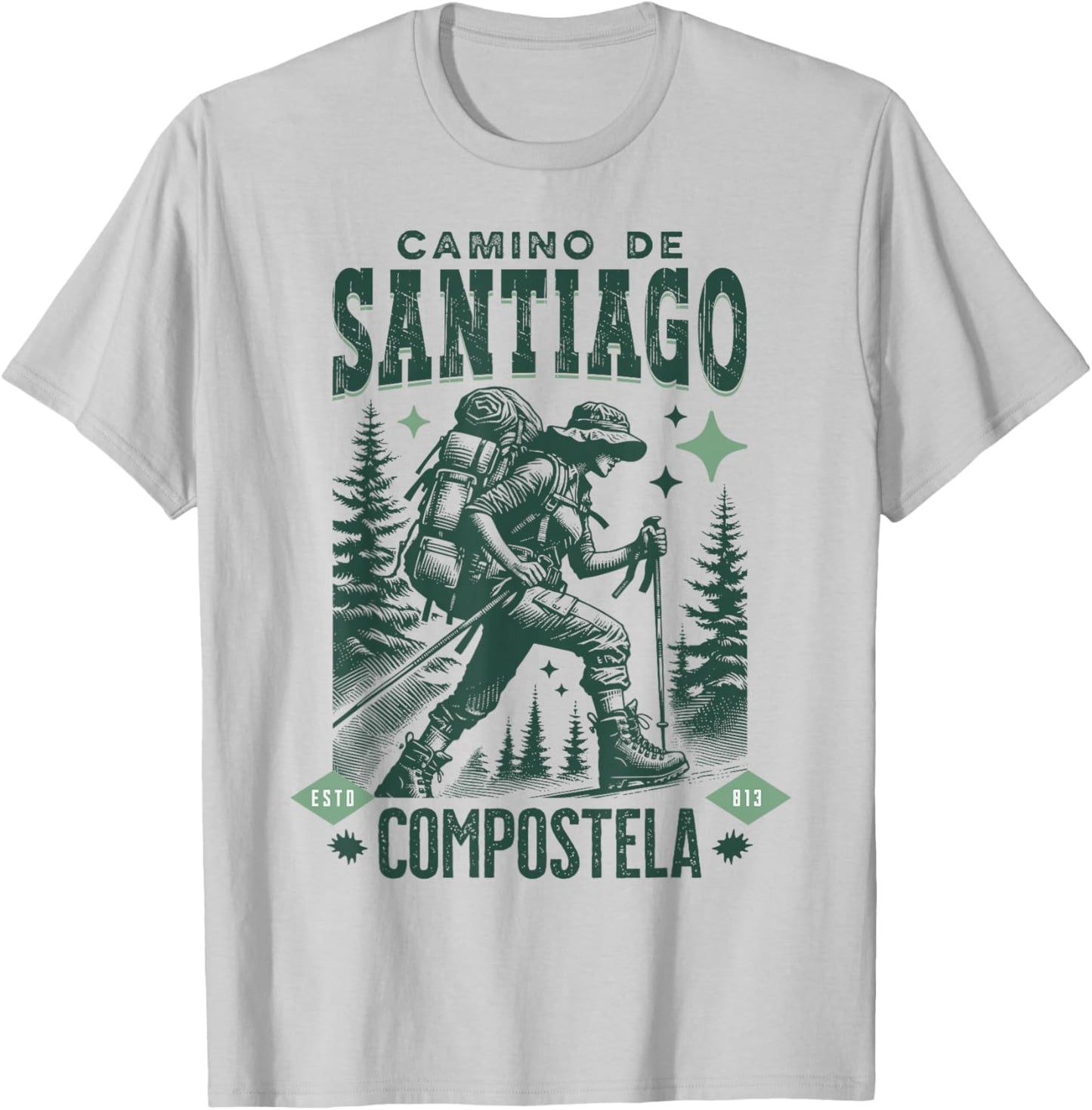 Camino de Santiago Compostela Travel, Spiritual Experience 2 T-Shirt - T-Shirt | Ash