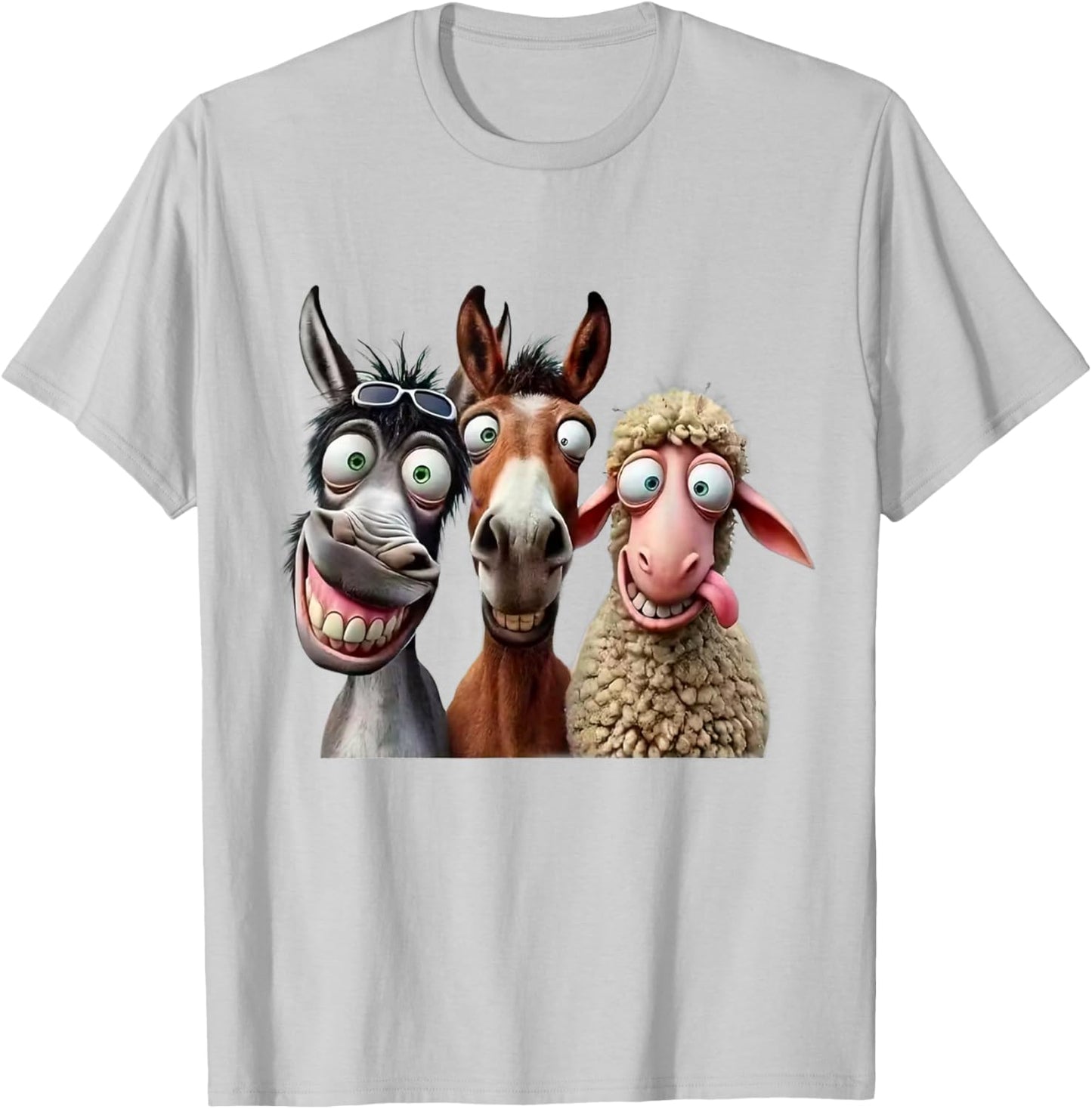 Eagerlys Best Friend Funny Animal Art Donkey Horse Sheep T-Shirt - T-Shirt | Ash