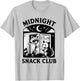 Raccoon Opossum Midnight Snack Club Crescent Moon T-Shirt - T-Shirt | Ash