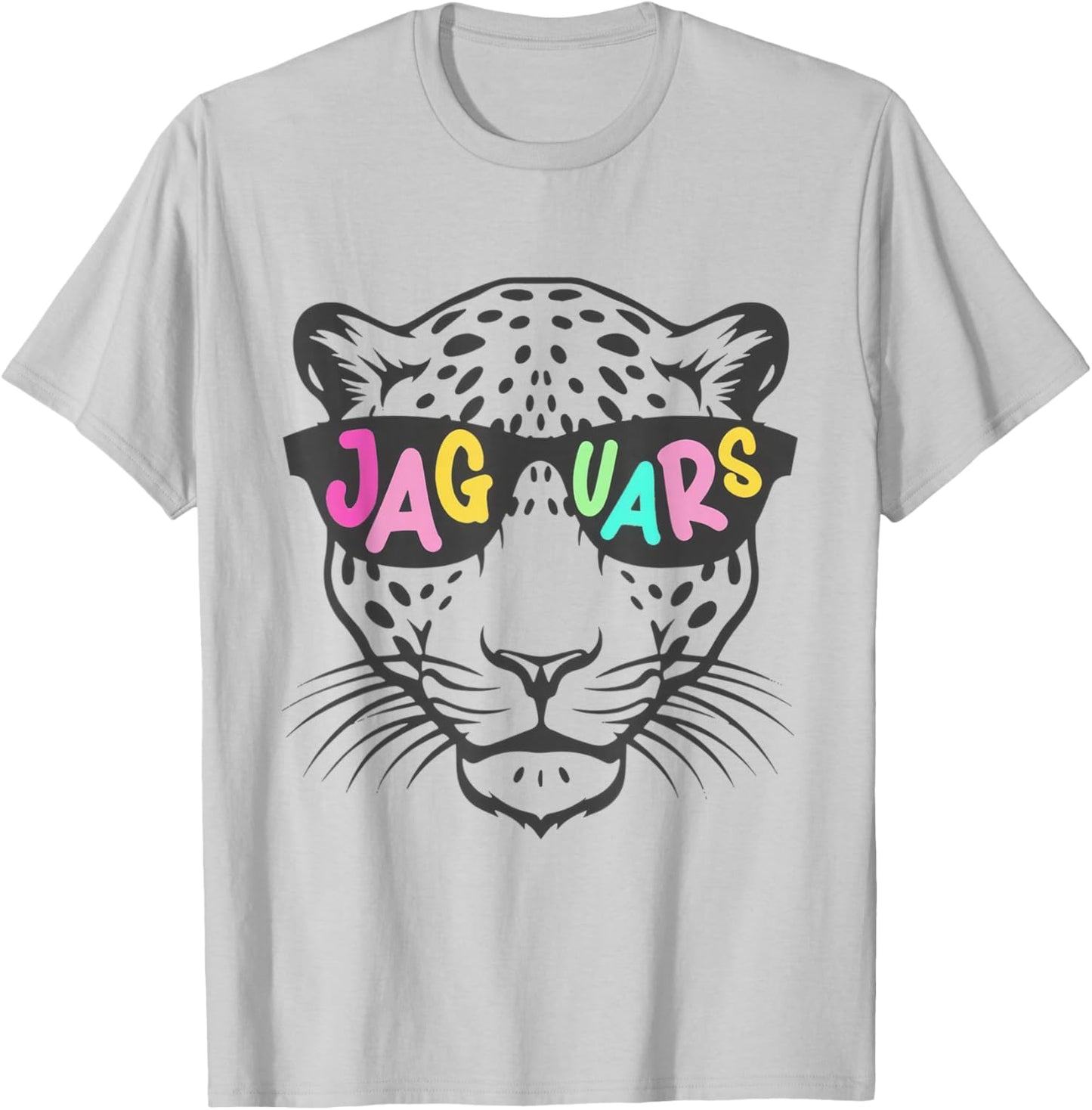 Cool Cartoon Jaguar Mascot Retro Animal T-Shirt - T-Shirt | Ash