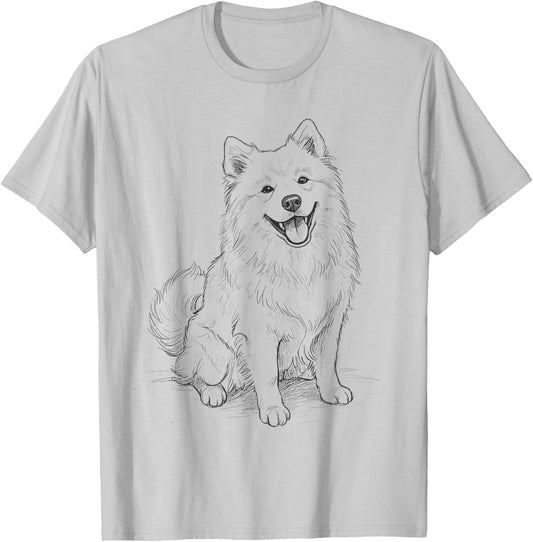 Samoyed Dog T-Shirt - T-Shirt | Ash