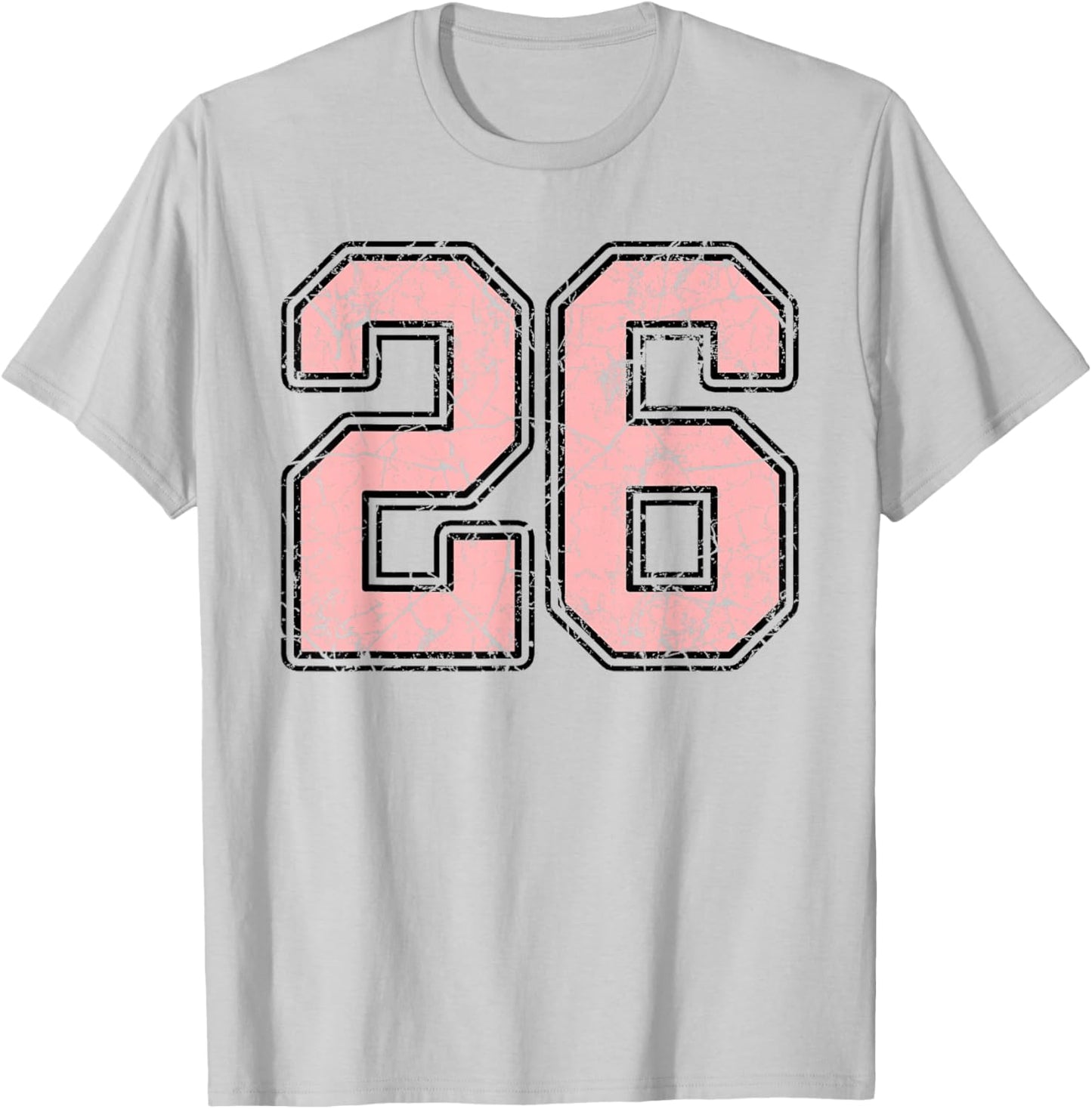 Pink and Black Number 26 Jersey Player Uniform #26 Fan T-Shirt - T-Shirt | Ash