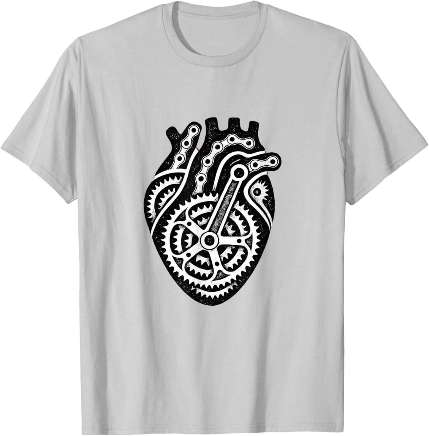 Bicycle Bike Heart Cycling Love Biker Men Women Biking T-Shirt - T-Shirt | Ash