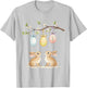 Cute Easter Bunny Pastel Eggs Spring Holiday Design T-Shirt - T-Shirt | Ash