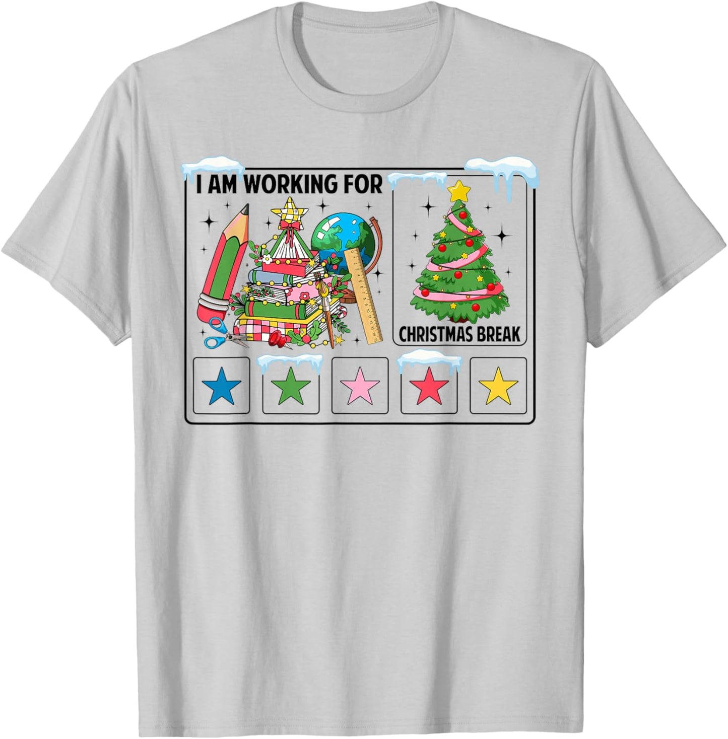 I Am Working for Christmas Break Special Education Teacher T-Shirt - T-Shirt | Ash