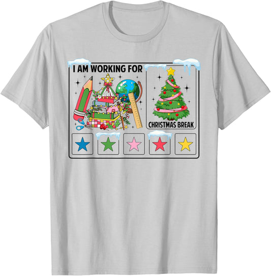 I Am Working for Christmas Break Special Education Teacher T-Shirt - T-Shirt | Ash