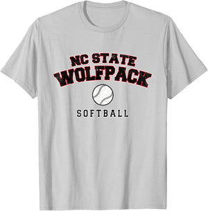 NC State Wolfpack Softball T-Shirt - T-Shirt | Ash