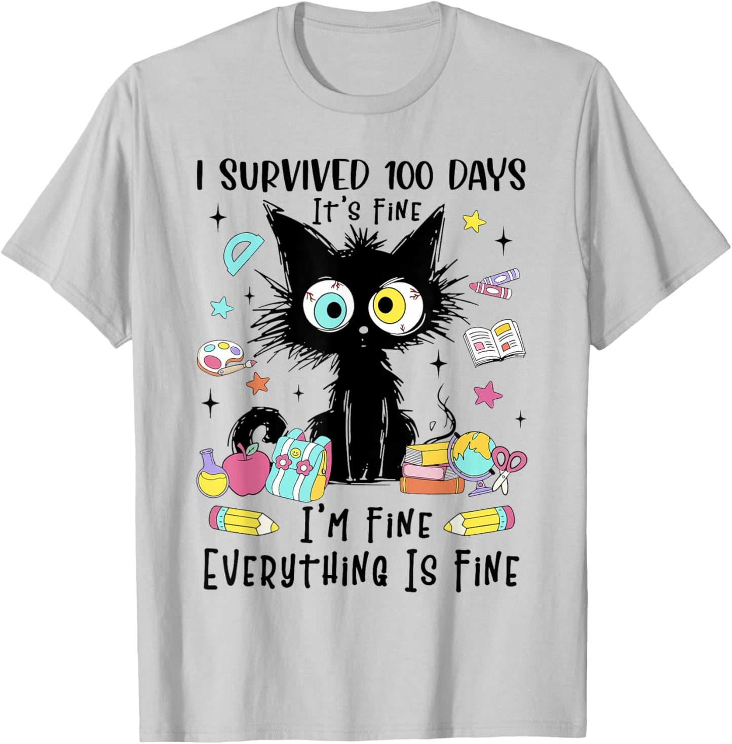 Funny Cat Lover T-Shirt - T-Shirt | Ash