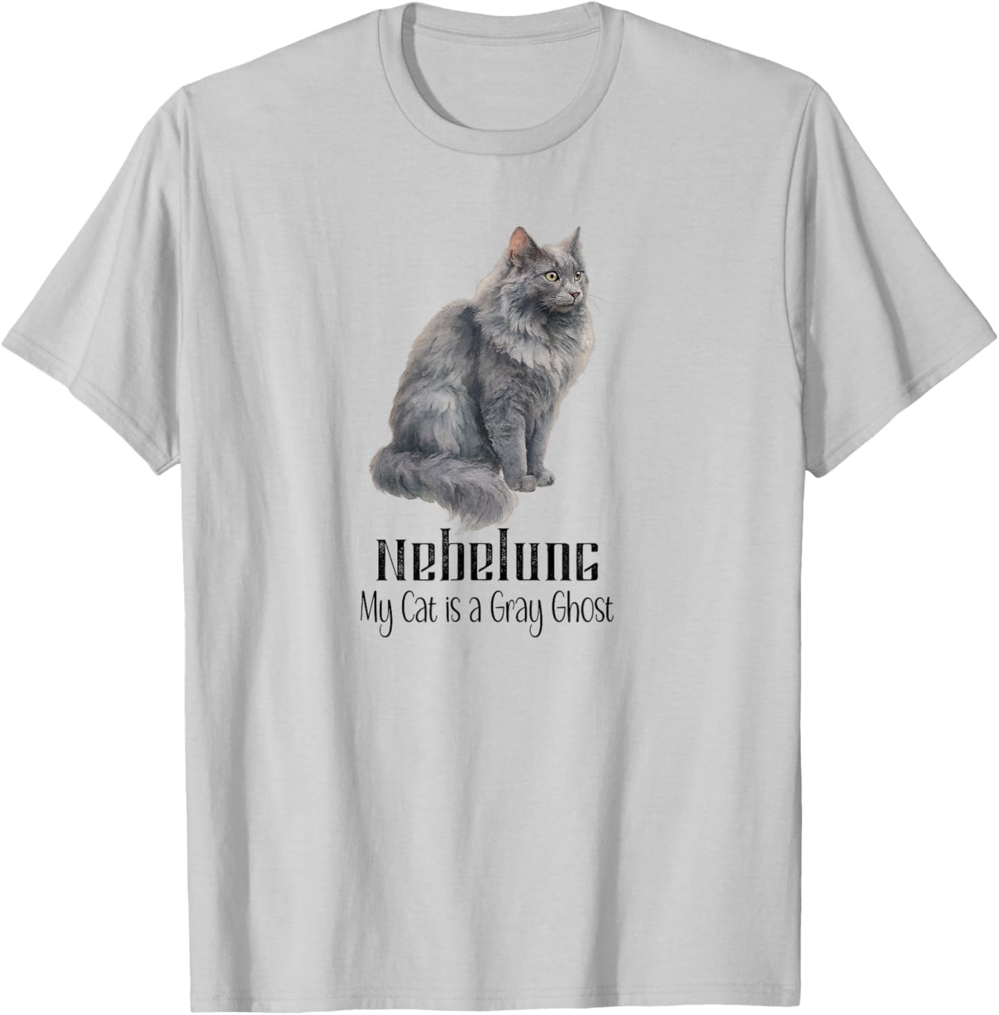 Nebelung Cat Gray Ghost for Pet Fans T-Shirt - T-Shirt | Ash