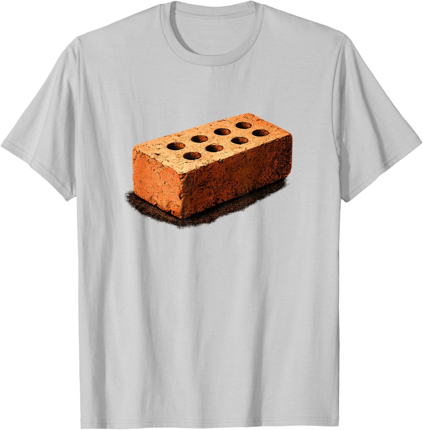 Minimal Random Brick Graphic | Editorial Art T-Shirt - T-Shirt | Ash