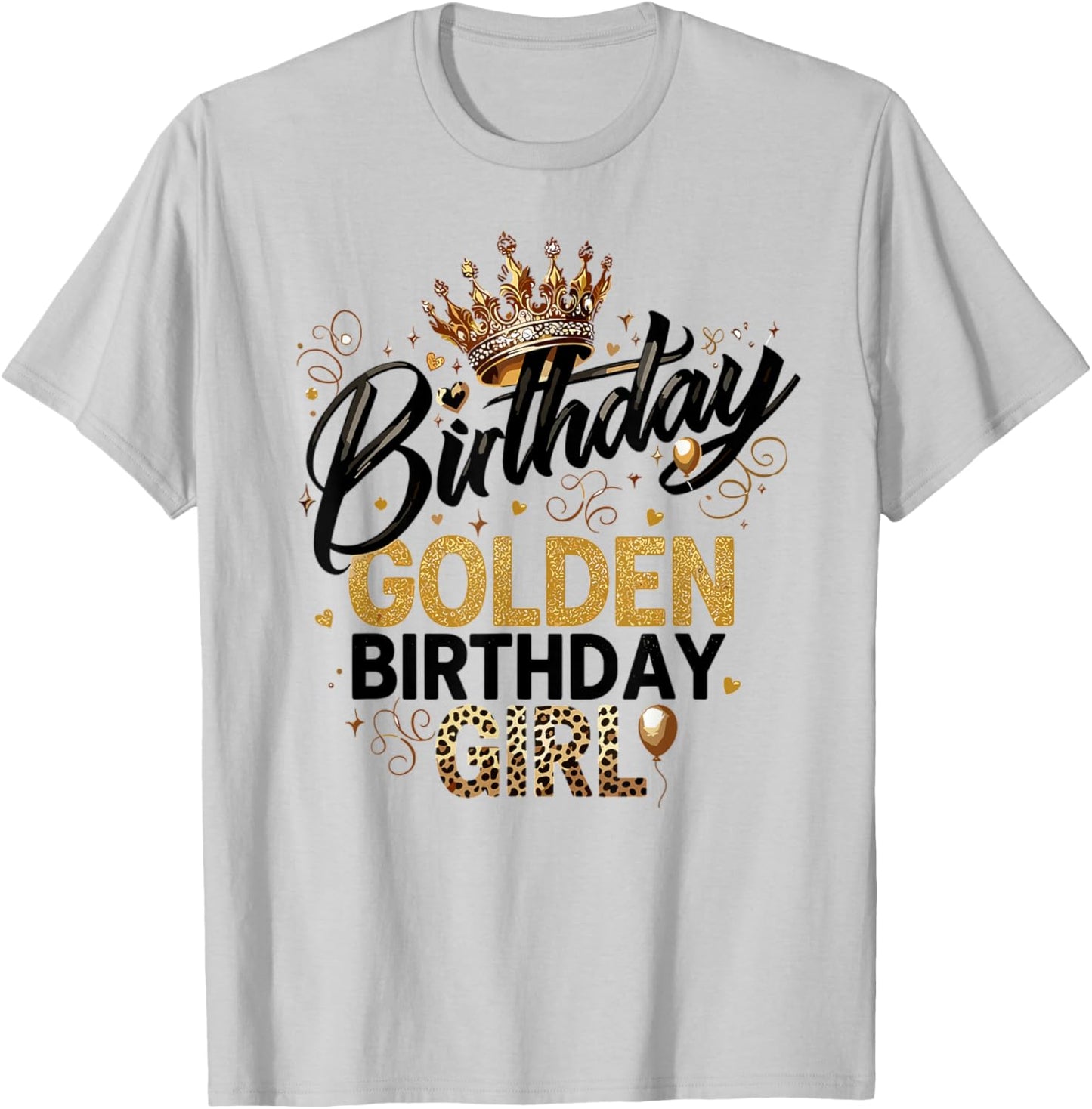 Golden Birthday Girl Era Women Kids Groovy T-Shirt - T-Shirt | Ash