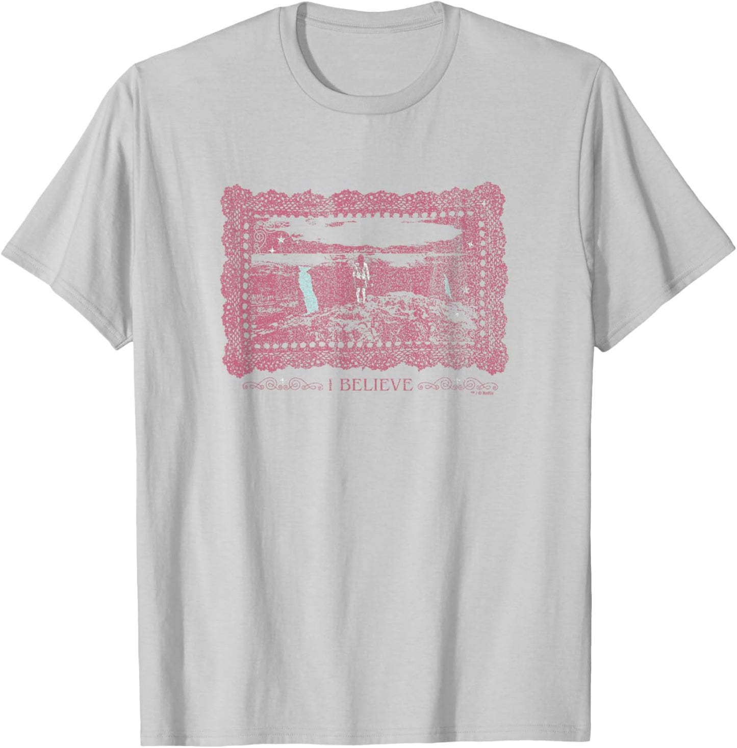 Stranger Things Waterfall I Believe Officially Licensed T-Shirt - T-Shirt | Ash