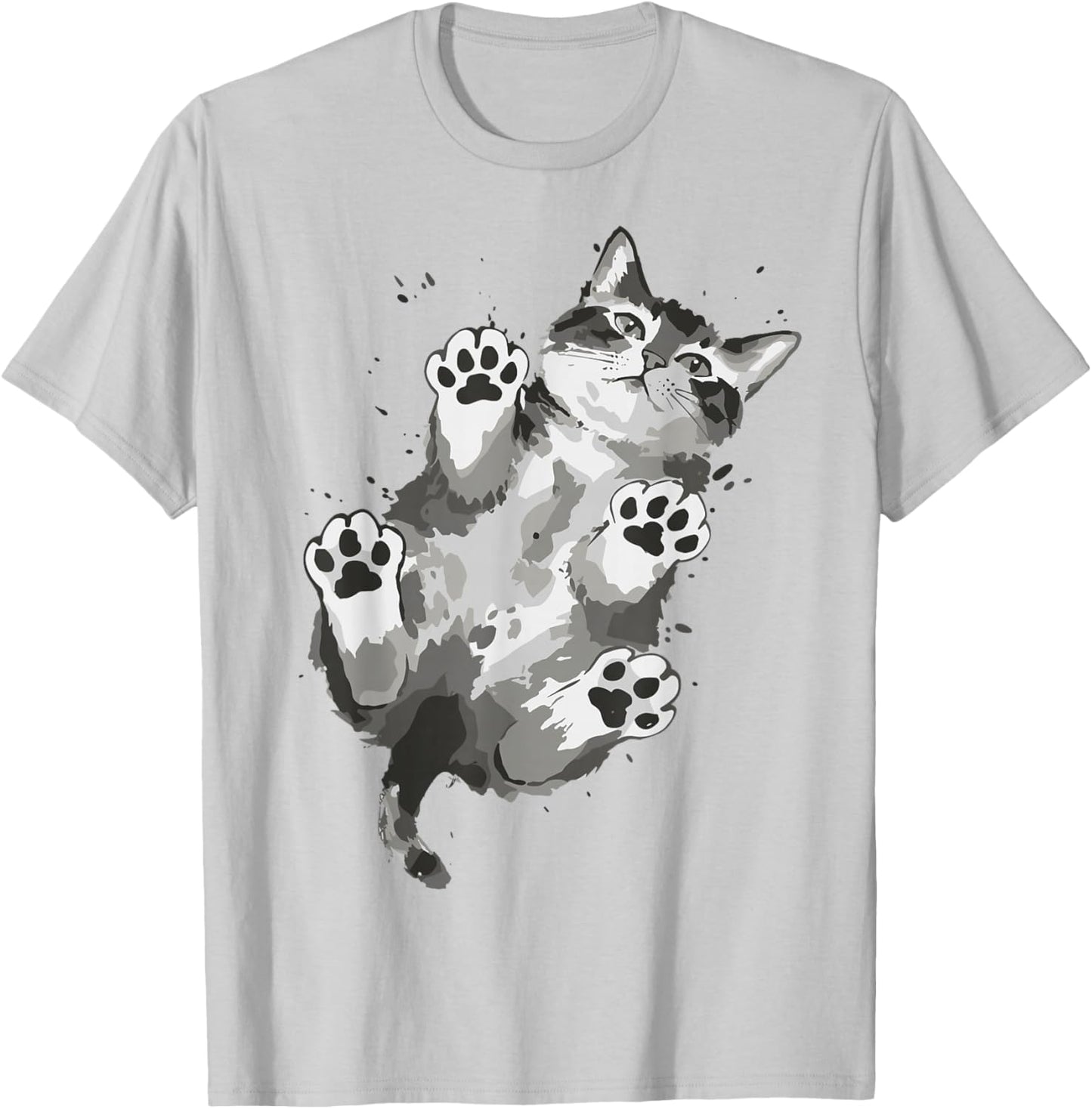 Cute Cat Paw T-Shirt - T-Shirt | Ash