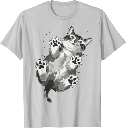 Cute Cat Paw T-Shirt - T-Shirt | Ash