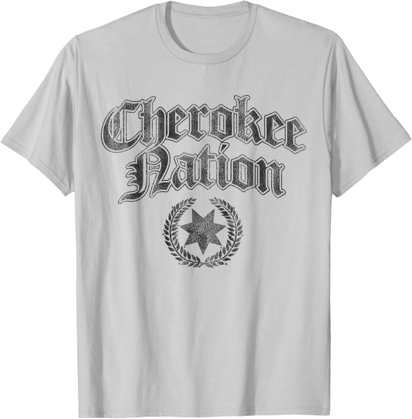 Vintage Cherokee Nation Native American Indian T-Shirt - T-Shirt | Ash