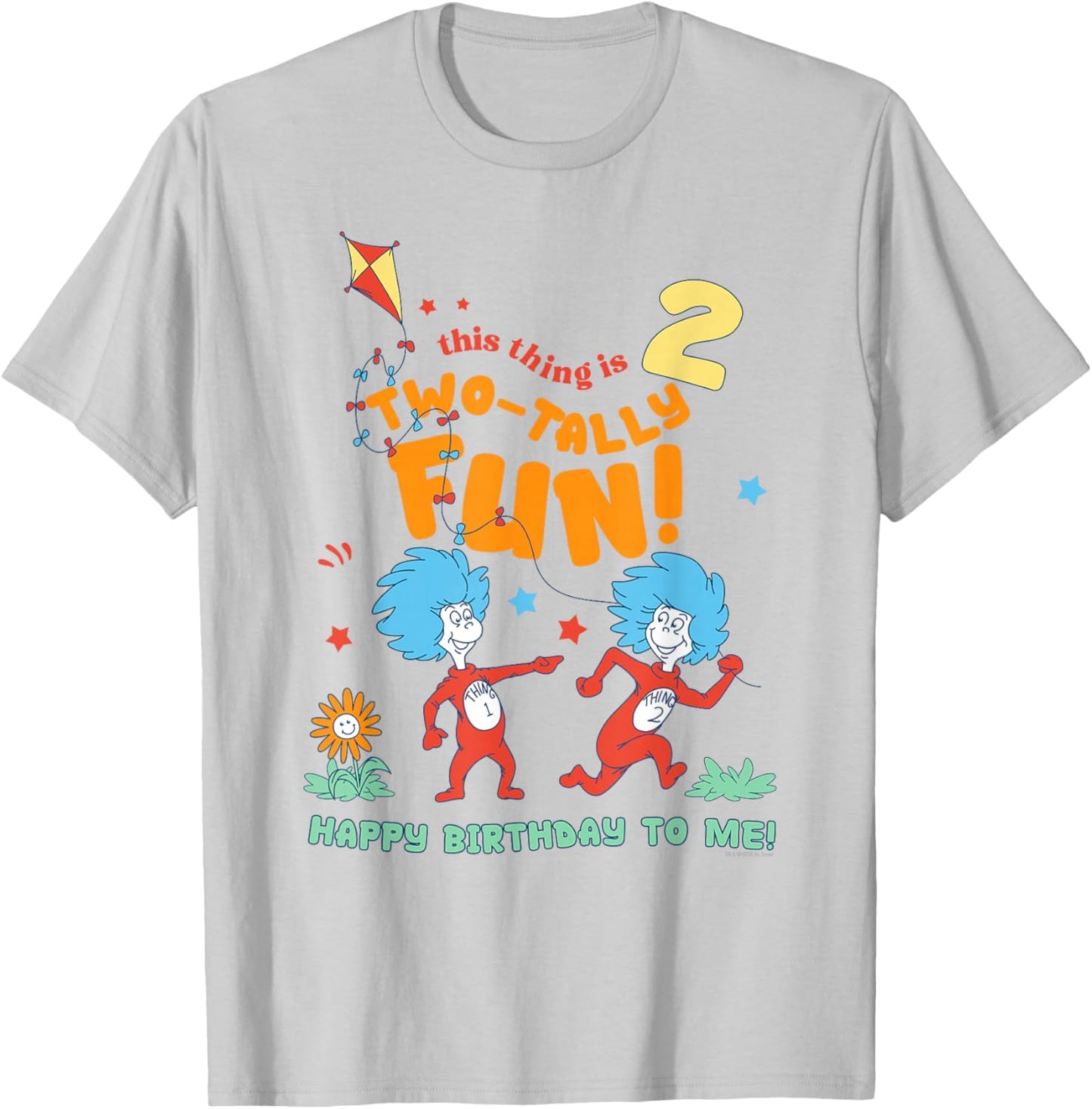 Dr. Seuss This Thing is 2 Birthday Officially Licensed T-Shirt - T-Shirt | Ash