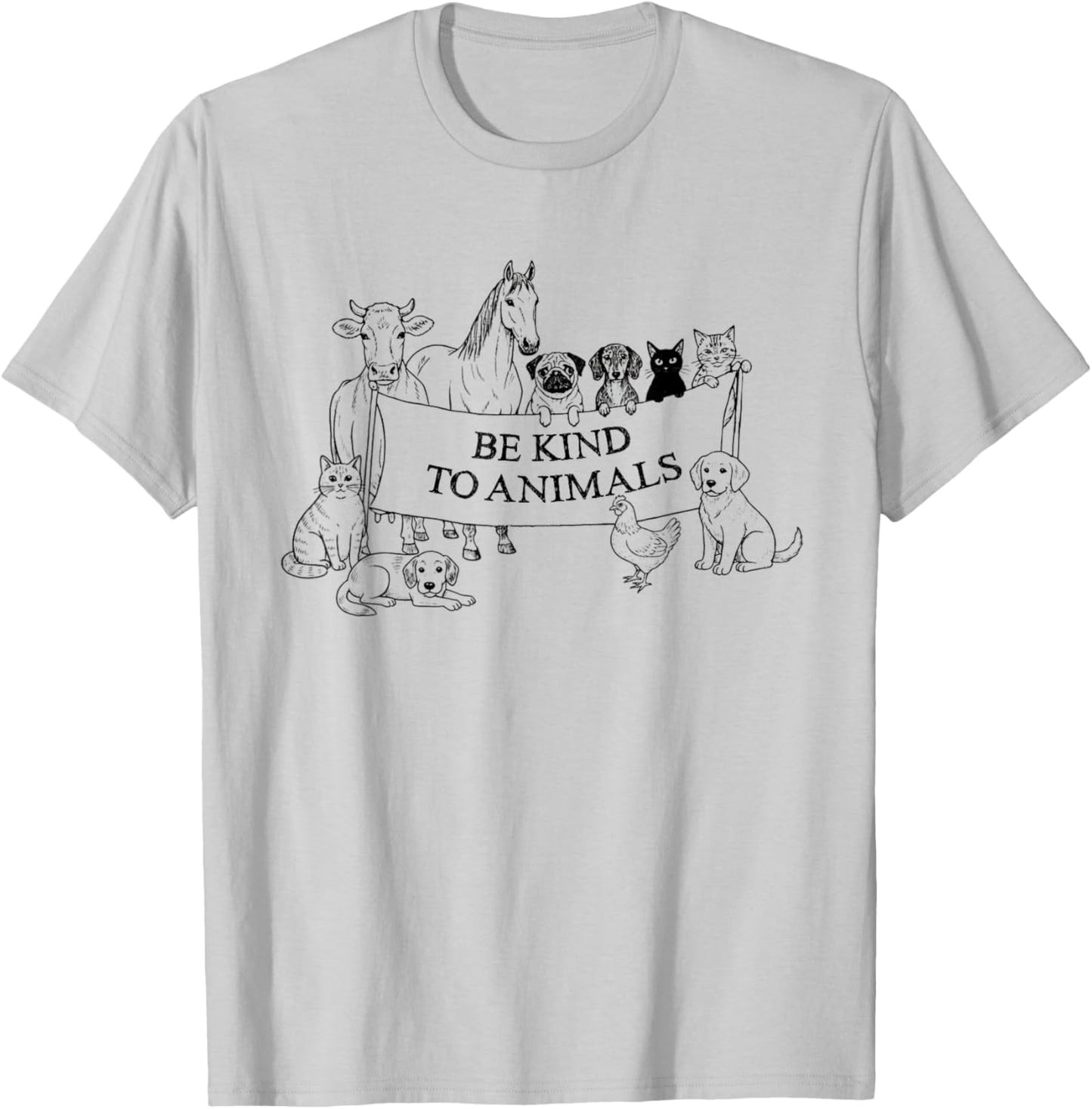 Animal Lover Wildlife Be Kind to Animals Respect The Locals T-Shirt - T-Shirt | Ash