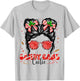 Coquette Messy Bun Candy Cane Cutie Pajamas Christmas Girl T-Shirt - T-Shirt | Ash