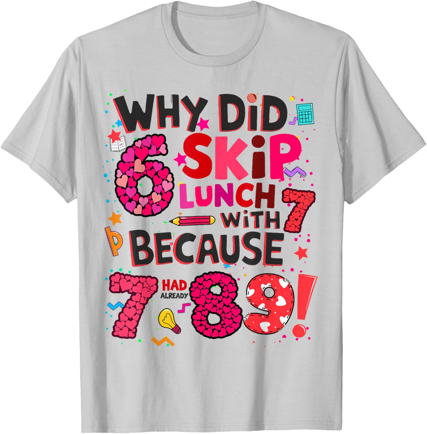 Maths Fancy Dress Idea for Kids Maths Outfit with Numbers On T-Shirt - T-Shirt | Ash