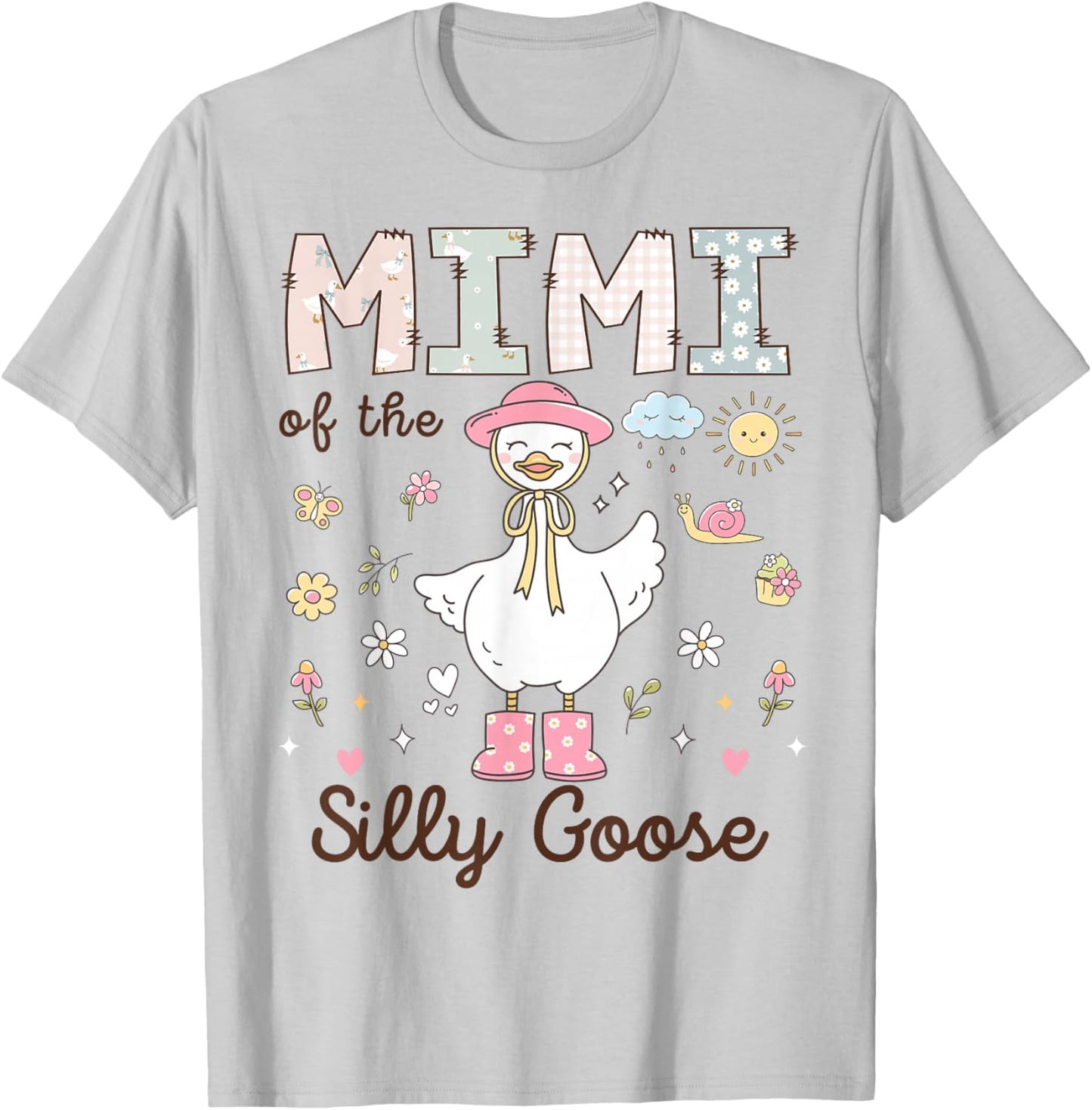 Mimi of The Silly Goose First Birthday Girl Family T-Shirt - T-Shirt | Ash