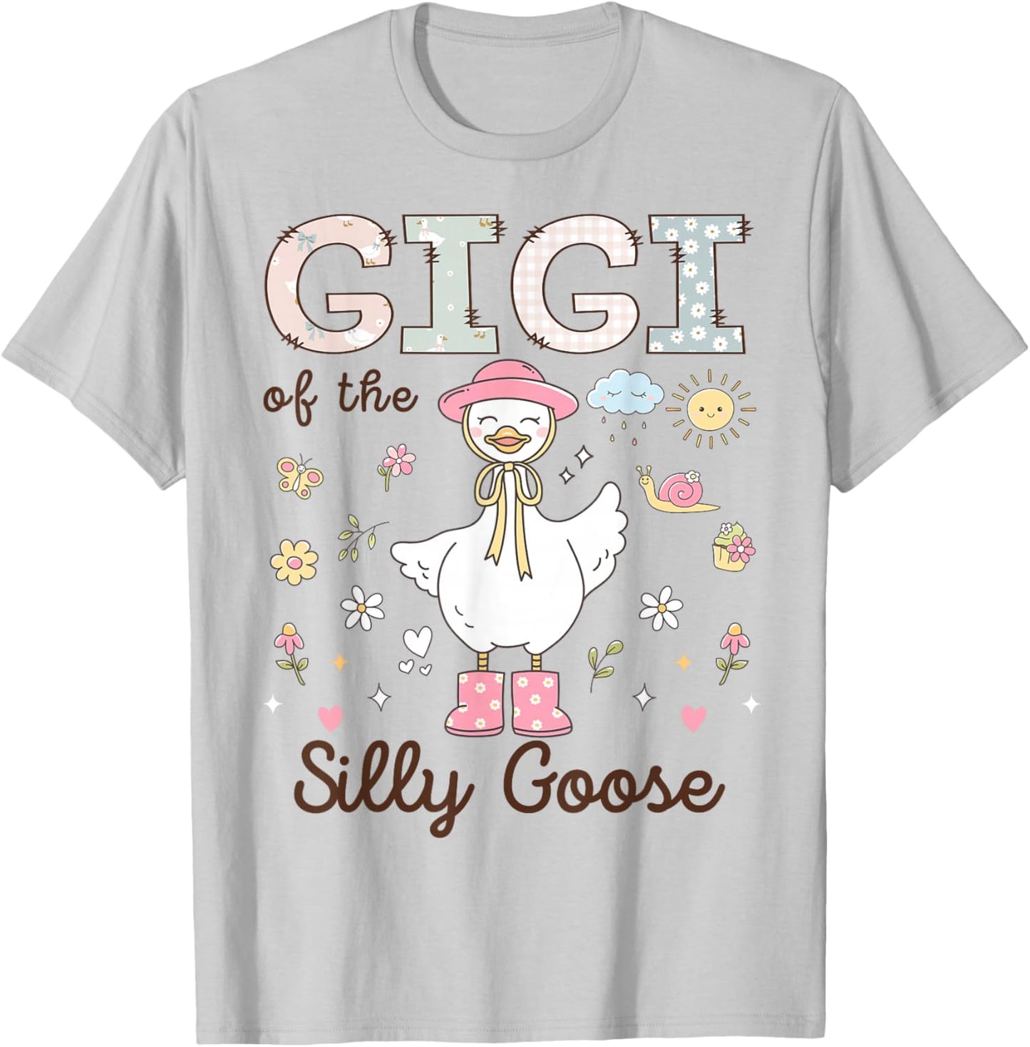 Gigi of The Silly Goose First Birthday Girl Family T-Shirt - T-Shirt | Ash