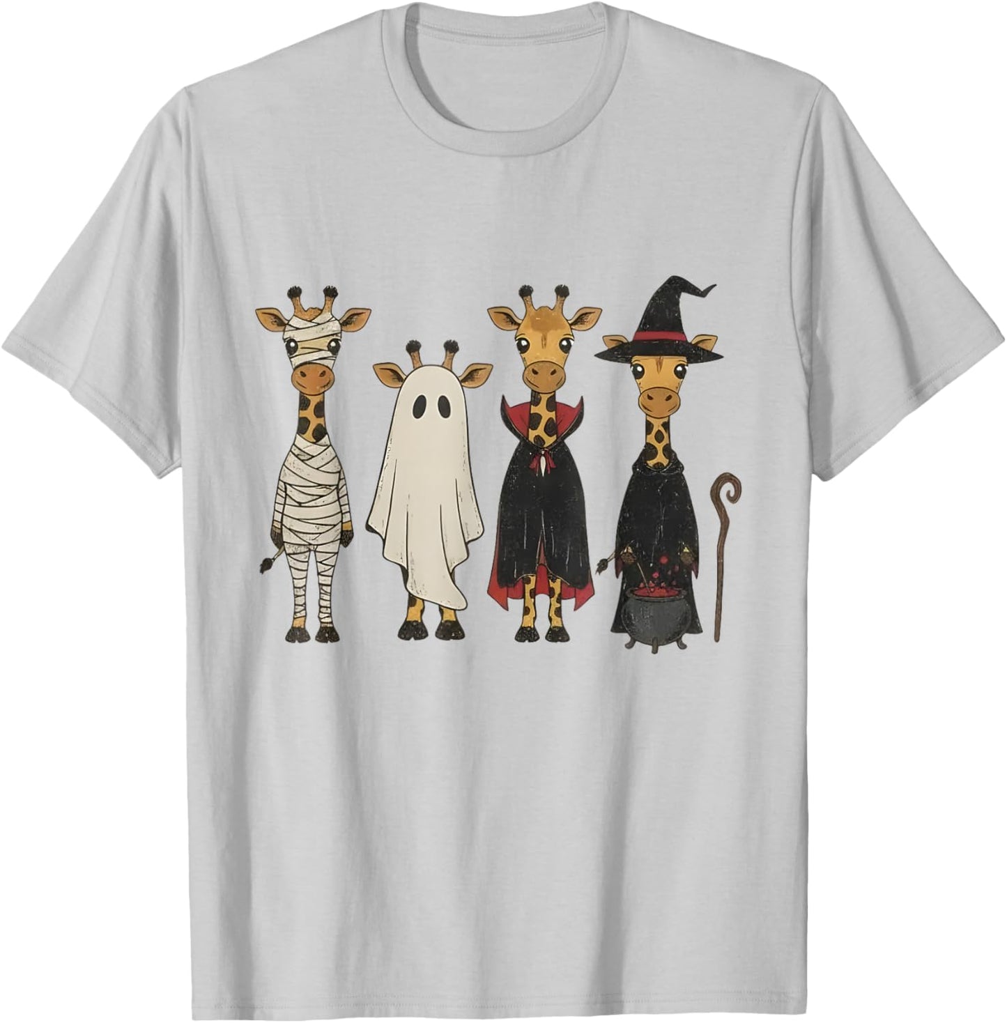 Giraffe Halloween Costume Funny Spooky Animal Coquette T-Shirt - T-Shirt | Ash