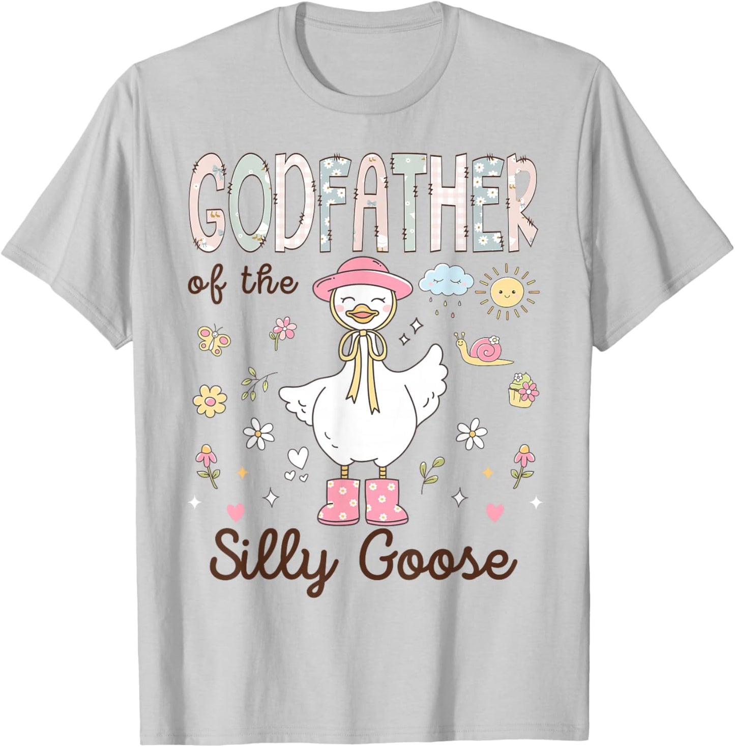 Godfather of The Silly Goose First Birthday Girl Family T-Shirt - T-Shirt | Ash