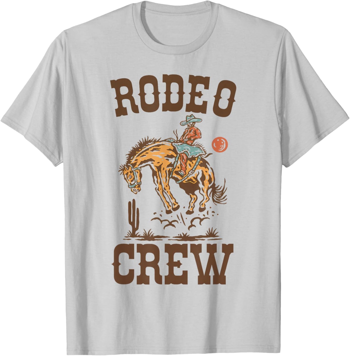Rodeo Crew Western Cowboy Cowgirl Birthday Family Matching T-Shirt - T-Shirt | Ash
