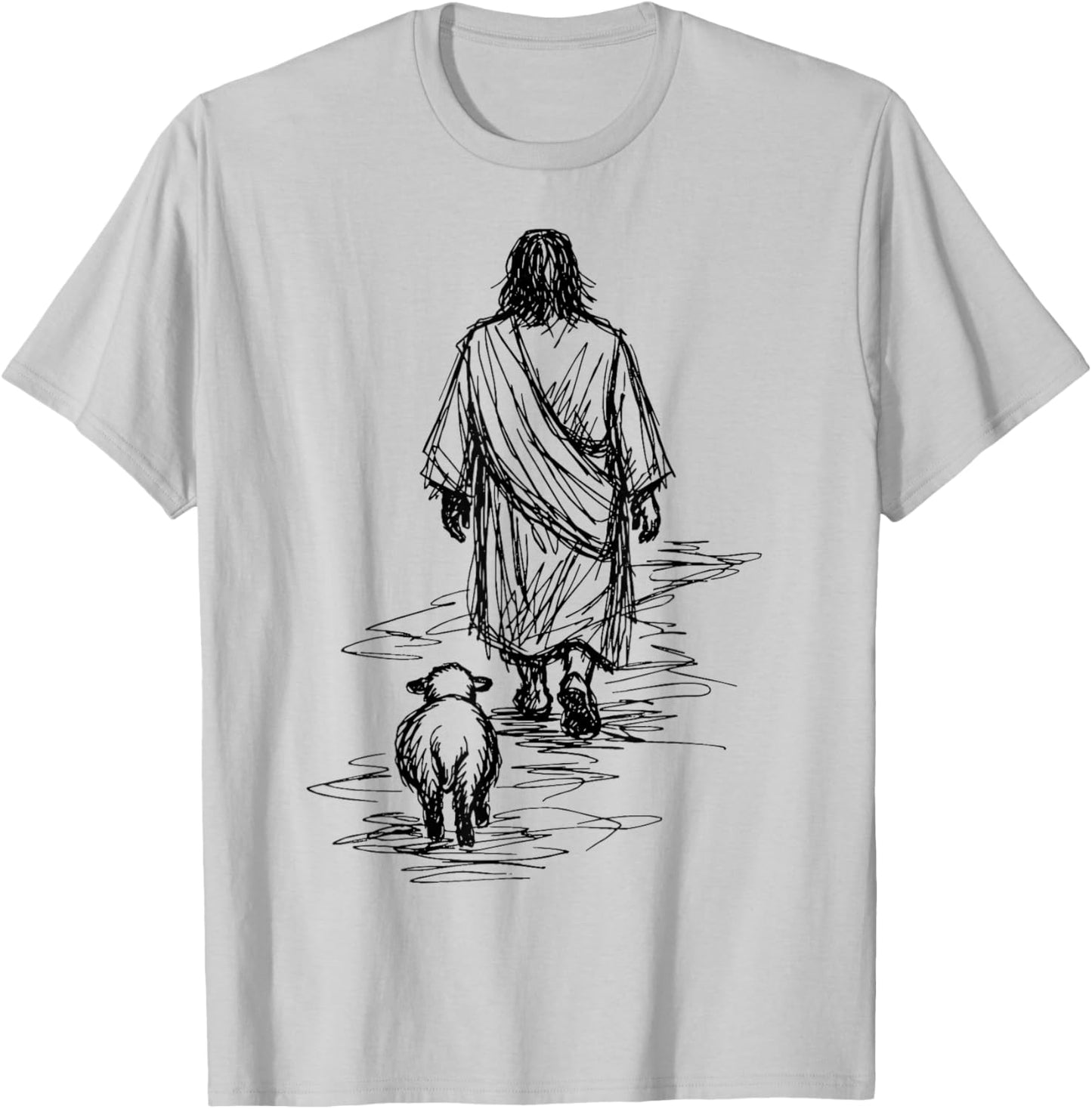 Jesus Leaves The 99 Sheep T-Shirt - T-Shirt | Ash