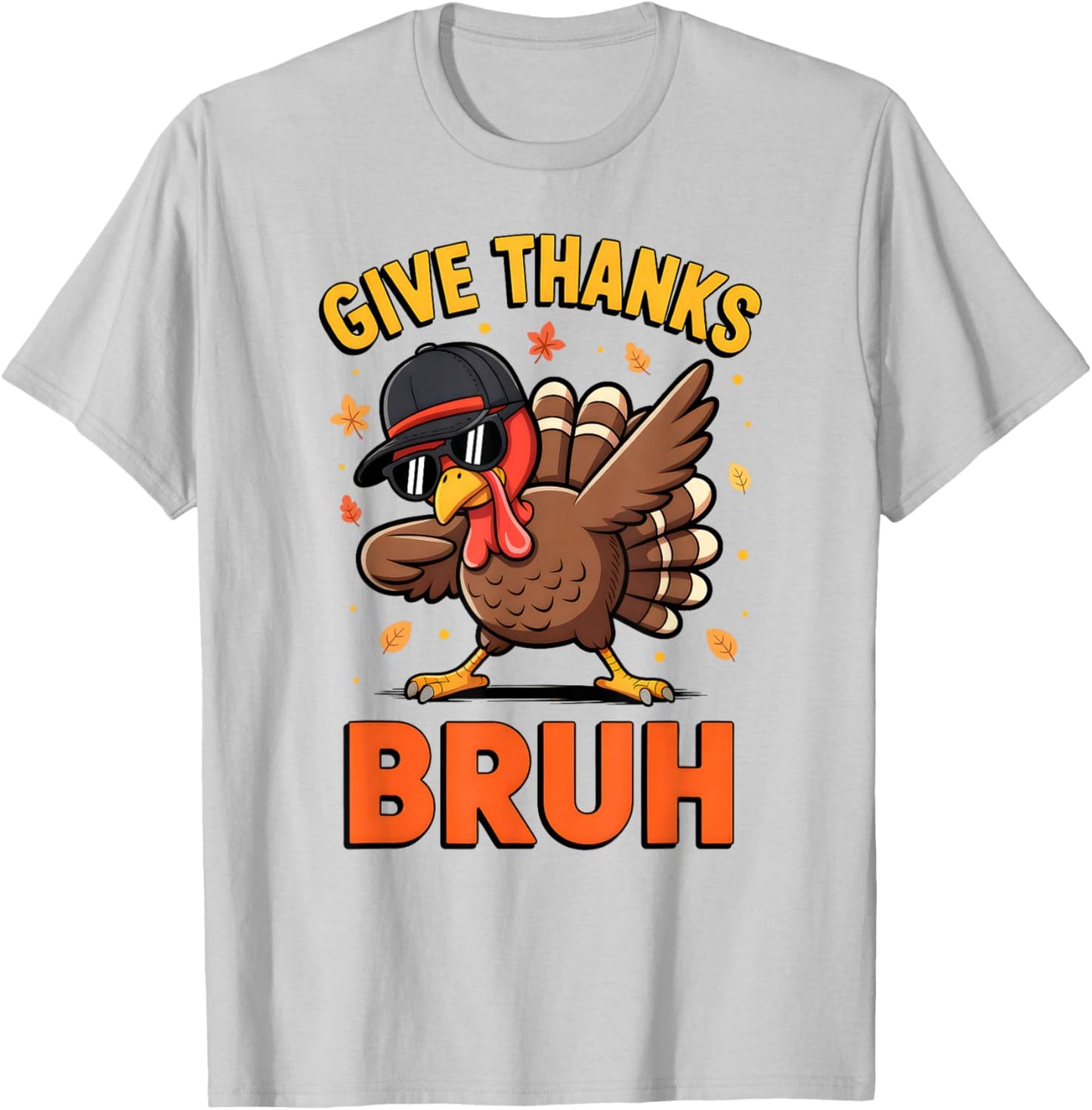 Bruh Thanksgiving Turkey Pilgrim Costume for Boys Teens Kids T-Shirt - T-Shirt | Ash