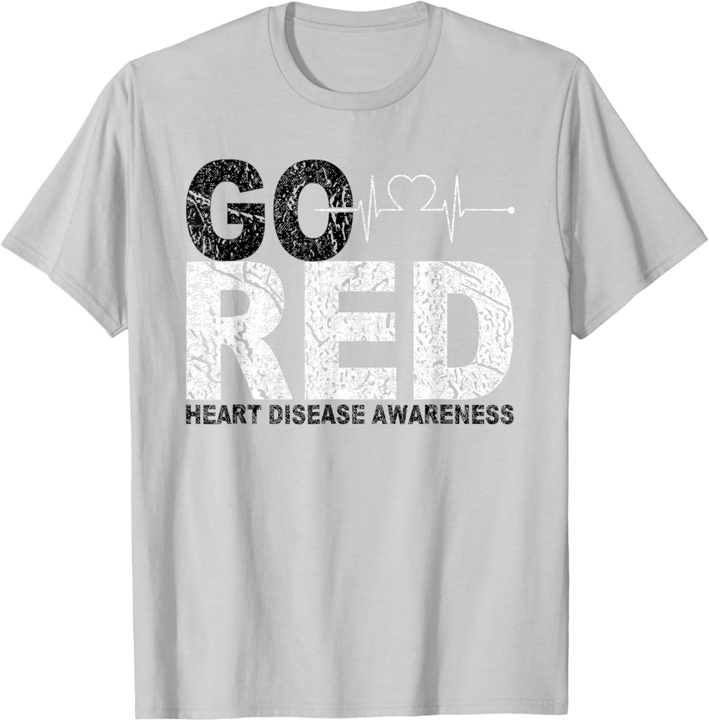 We Wear Red Day Go Red Heart Disease Awareness Month Go Red T-Shirt - T-Shirt | Ash