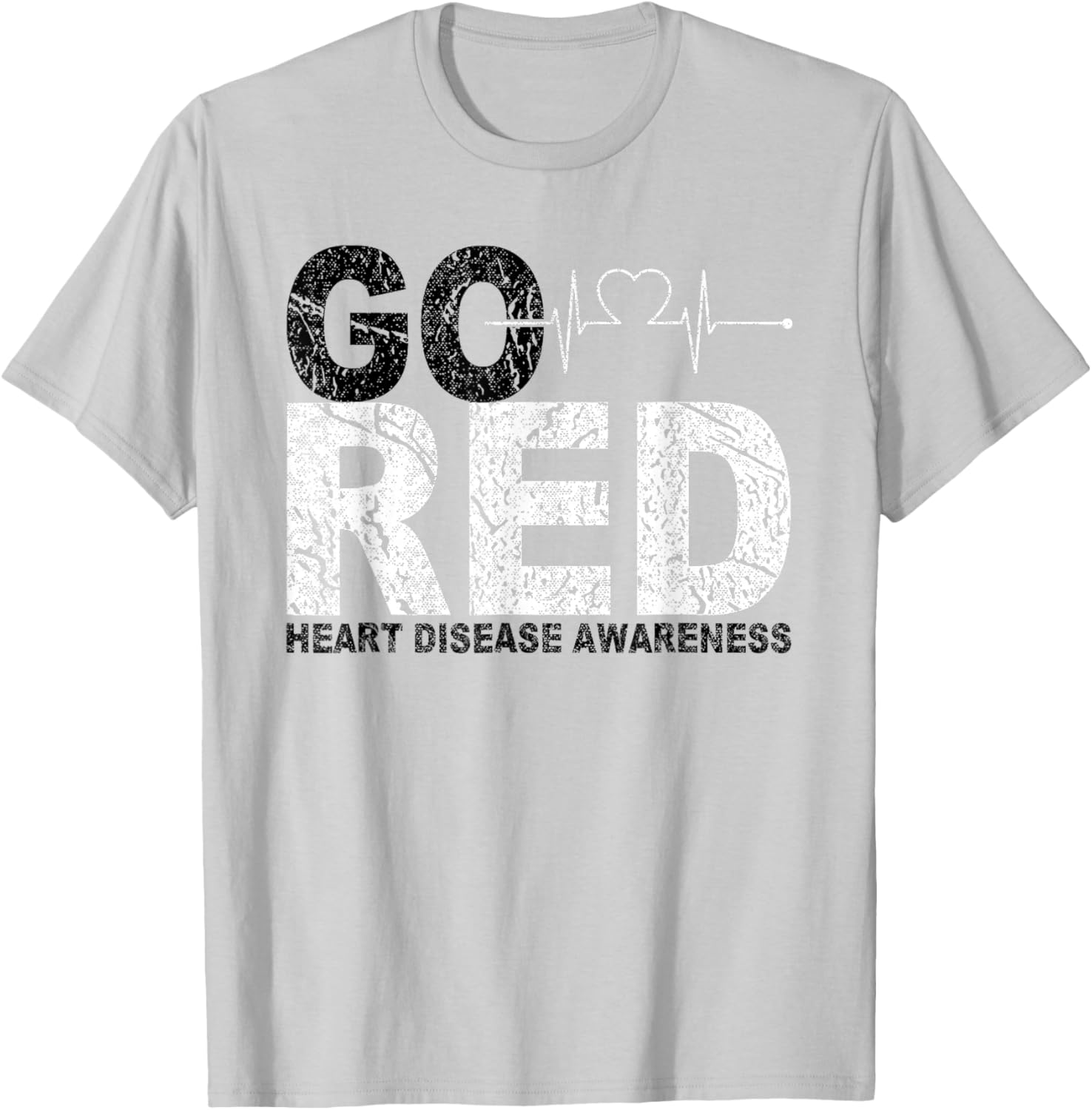 We Wear Red Day Go Red Heart Disease Awareness Month Go Red T-Shirt - T-Shirt | Ash