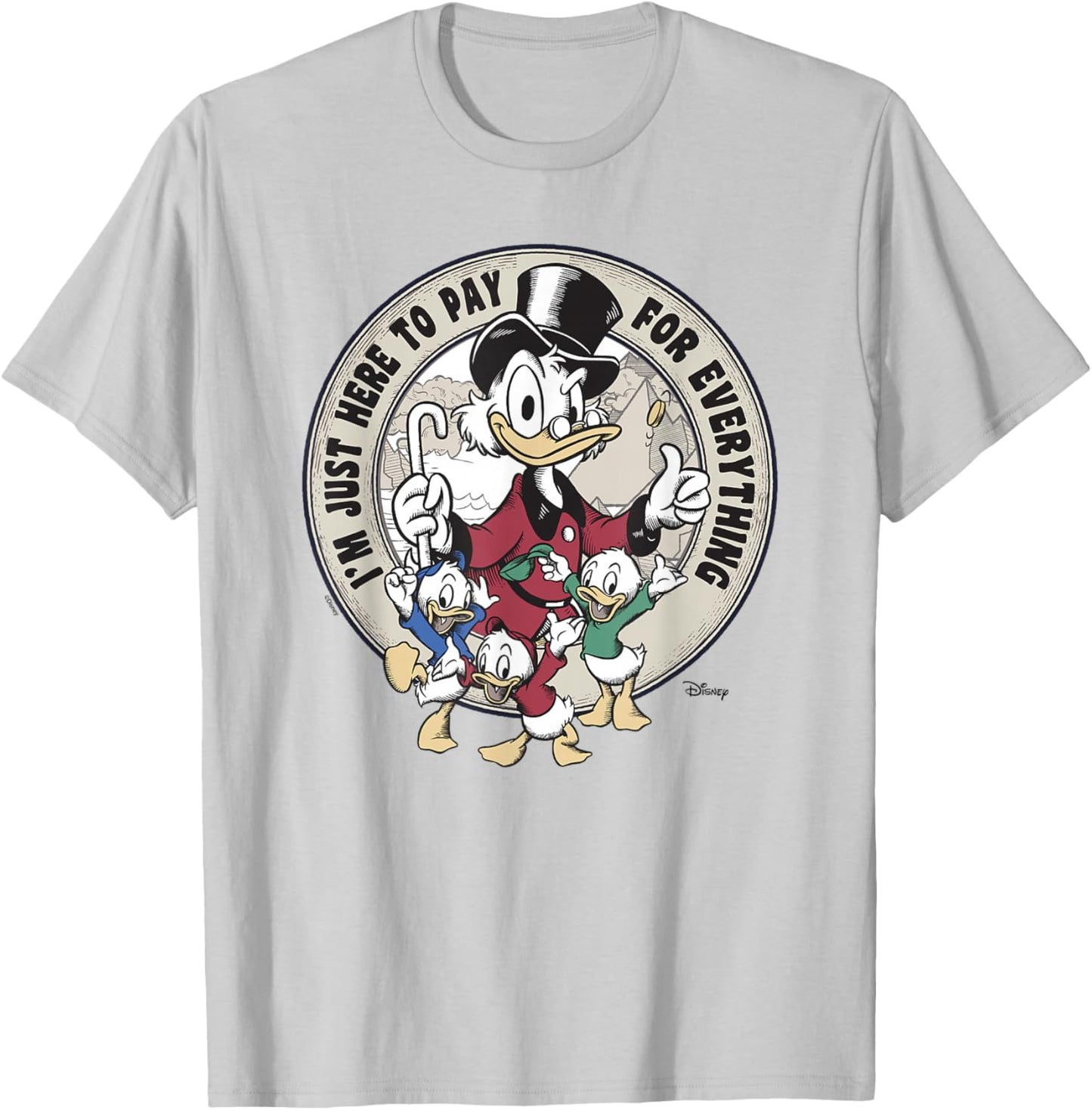 Disney DuckTales Father's Day Vintage T-Shirt - T-Shirt | Ash