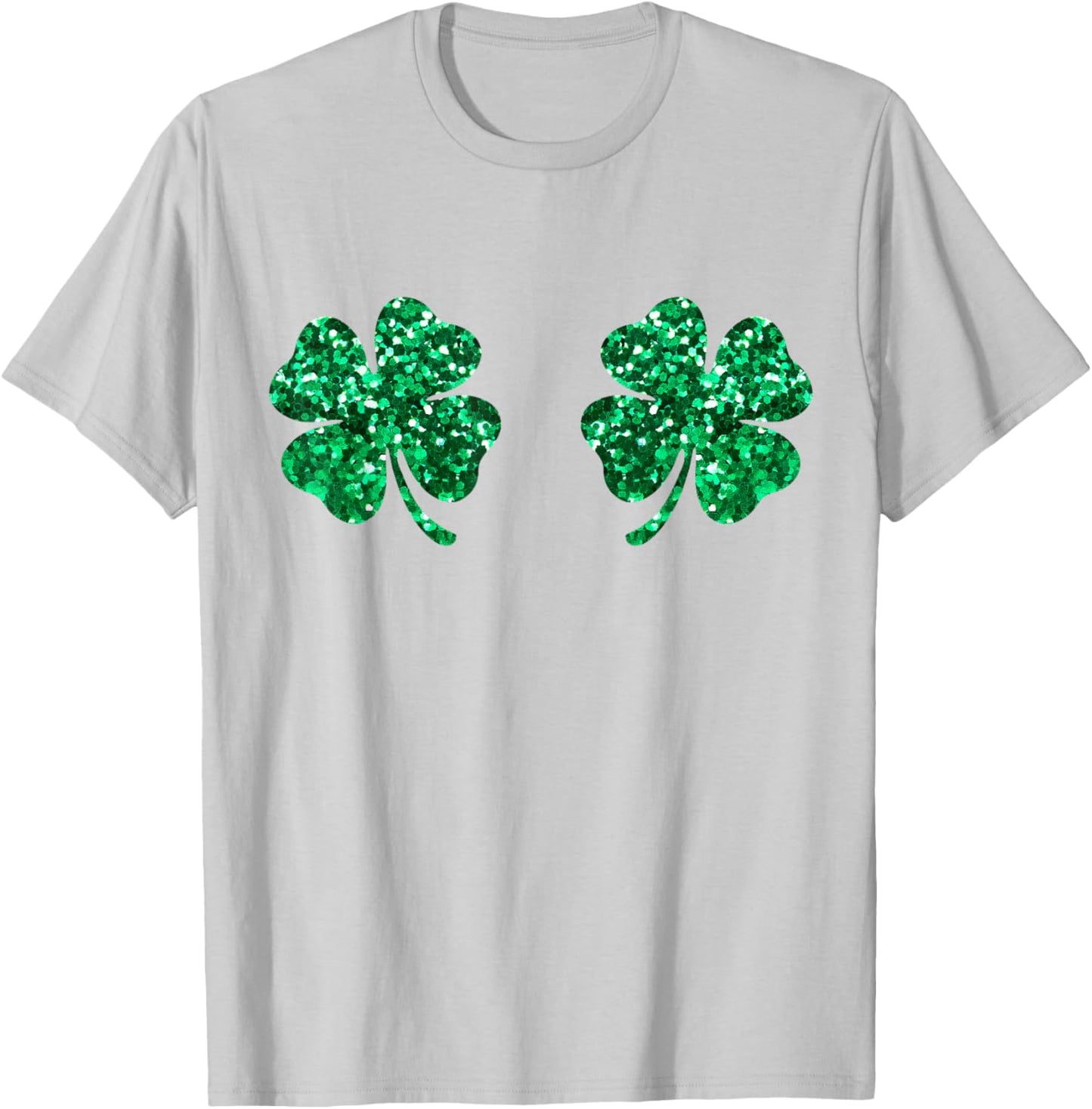 Shamrocks Boobs Irish St Patricks Day Clover Women Girl Cute T-Shirt - T-Shirt | Ash