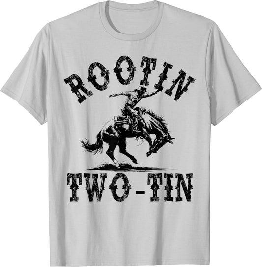 Rootin Two-tin 2 Years Old Cowboy It's My 2nd Birthday Boy T-Shirt - T-Shirt | Ash