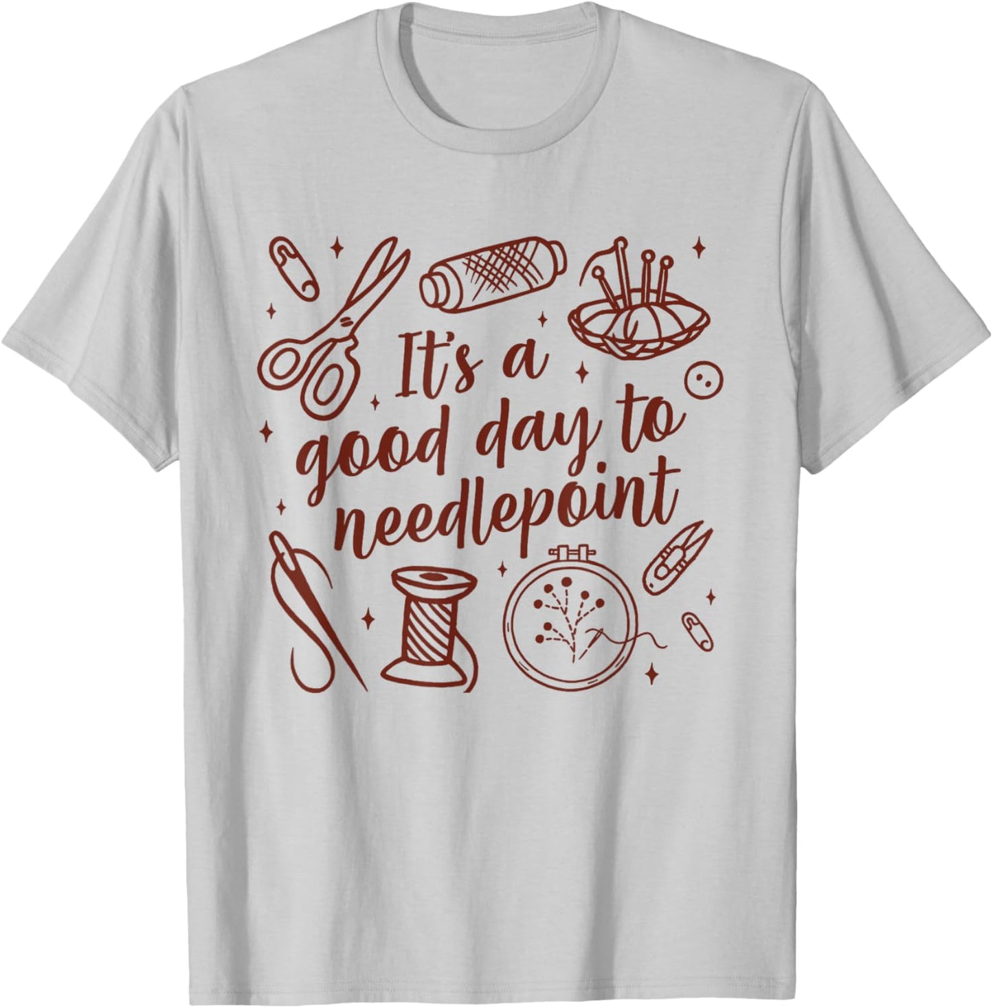 It's A Good Day Needlepoint Lover Cross Stitching Sewing T-Shirt - T-Shirt | Ash