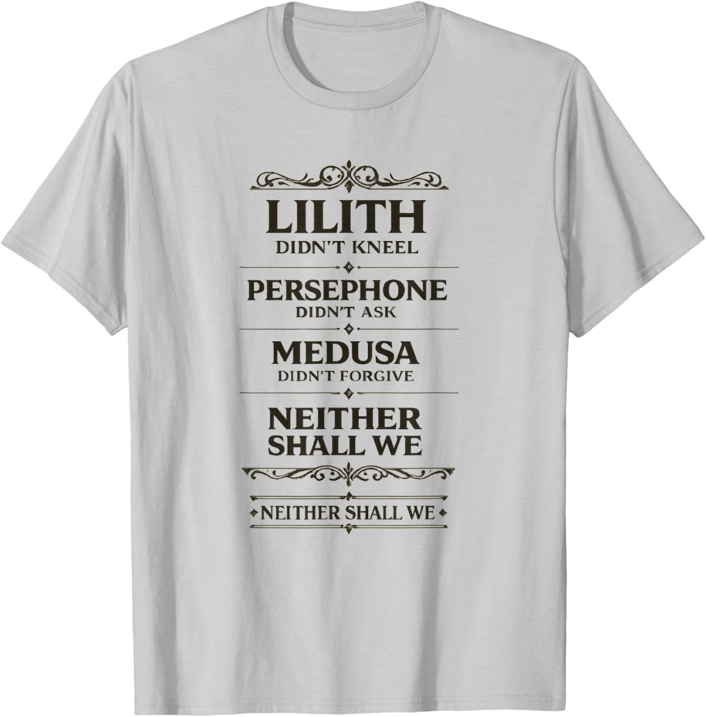 Strong Women Mythology Graphic Greek Empowerment T-Shirt - T-Shirt | Ash