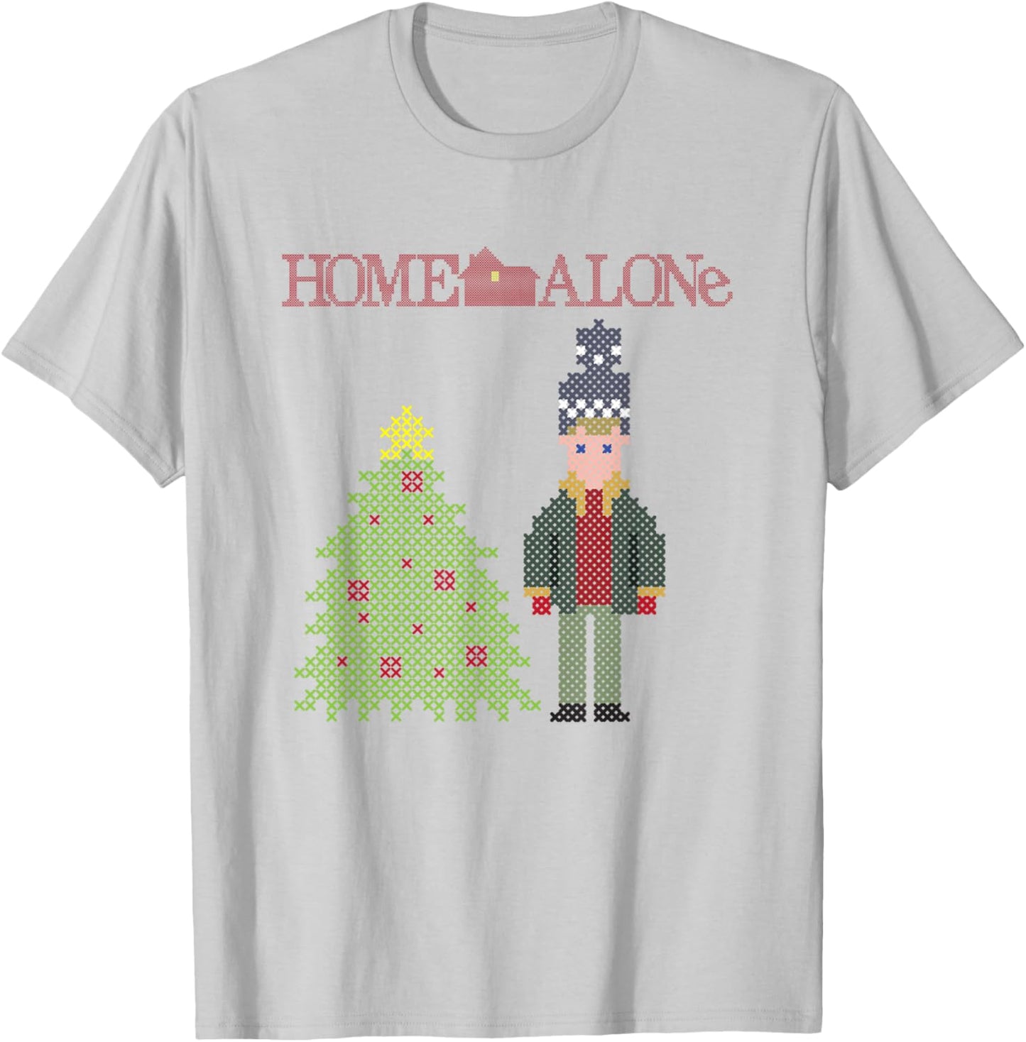 Home Alone Vintage Kevin Christmas Tree T-Shirt - T-Shirt | Ash
