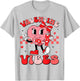 Valentine Vibes Groovy Valentines Day Shirt Women Girls Kids T-Shirt - T-Shirt | Ash