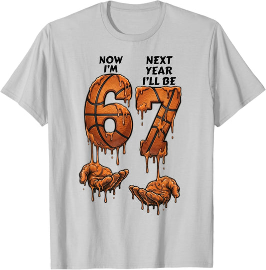 6th Birthday Boys Girls 6 7 Now I'm 6 Next Year I'll be 7 T-Shirt - T-Shirt | Ash