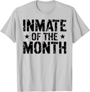 Inmate of The Month Prisoner Costume Inmate County Jail T-Shirt - T-Shirt | Ash