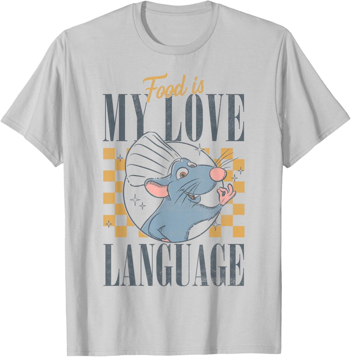 Disney Pixar Ratatouille Food is My Love Language Remy T-Shirt - T-Shirt | Ash