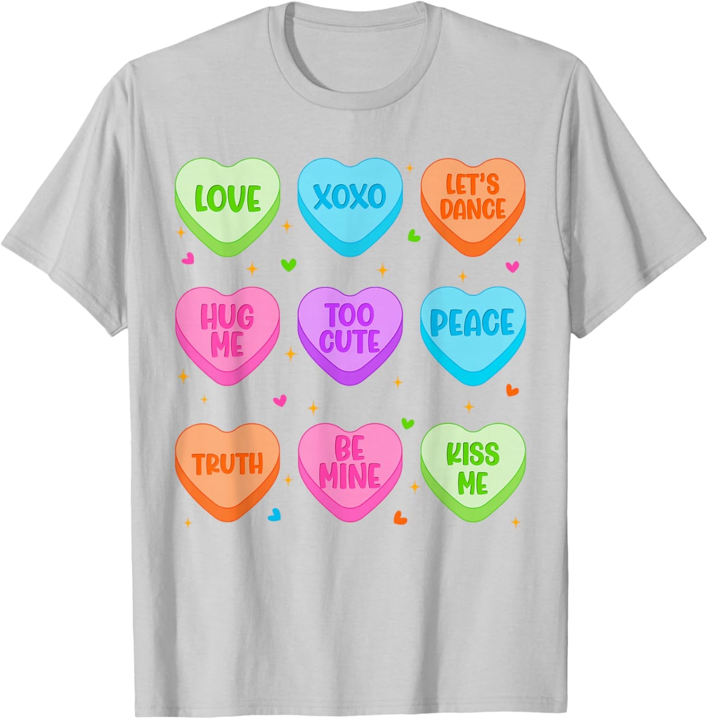 Cute Candy Heart Outfit Valentine Women Girl T-Shirt - T-Shirt | Ash