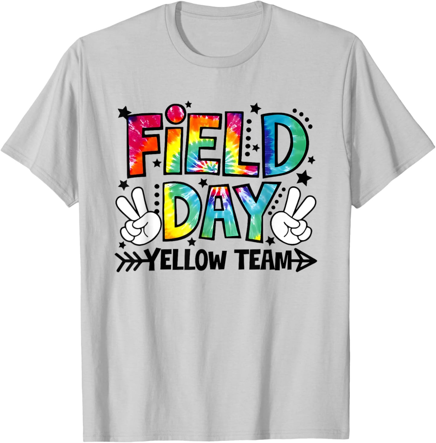 Field Day Yellow Team Funny for Teacher Kids Field Day Games T-Shirt - T-Shirt | Ash